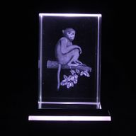 Laser Crystal Block - Monkey