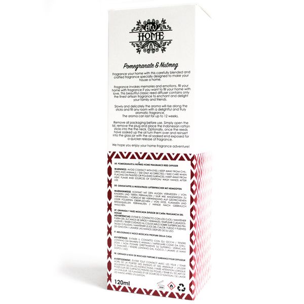 120ml Reed Diffuser - Pomegranate & Nutmeg