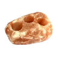 Natural Salt Candle Holder - 3 holes 2.5-3kg)