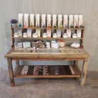 A&C Table with top shelf - 220cmx77cm