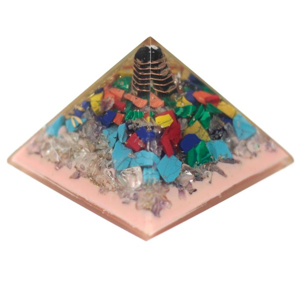 Lrg Organite Pyramid 70mm - Tree(earth base)