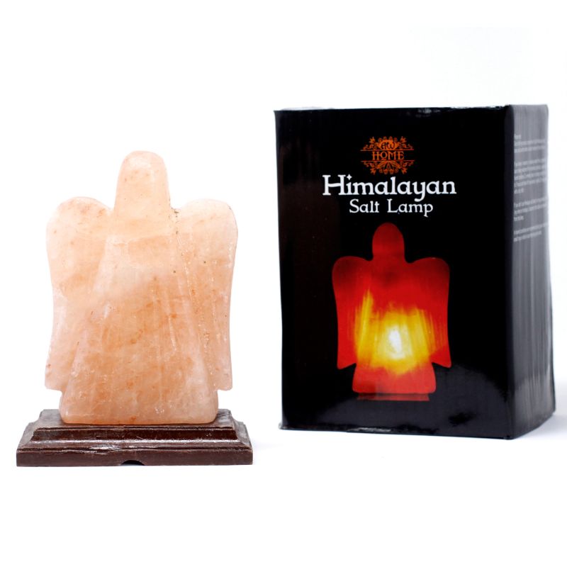 Crafted Salt Lamp - Angel - 15x10x21cm
