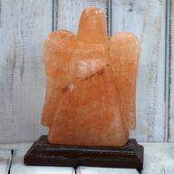 Crafted Salt Lamp - Angel - 15x10x21cm