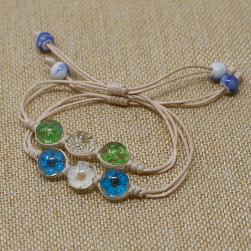 Pack with 4 Pressed Flowers - Tri-Flower Braclet