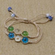 Pack with 4 Pressed Flowers - Tri-Flower Braclet