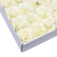 Craft Soap Flowers - Carnations - Cream