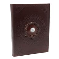 Leather Moonstone Notebook (17x12 cm)