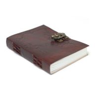 Leather World Map Notebook (18x13 cm)