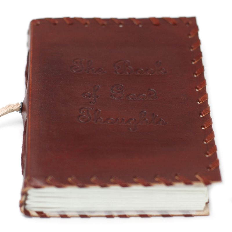 Leather Book of Thoughts with Wrap Notebook (15x10cm)
