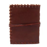 Leather Book of Thoughts with Wrap Notebook (15x10cm)