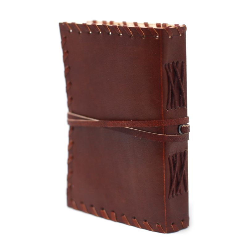 Leather Book of Thoughts with Wrap Notebook (15x10cm)