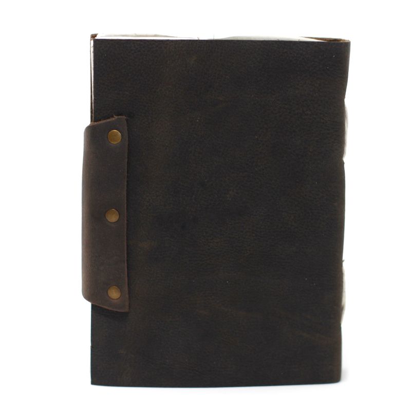 Leather Black Confessions with Lock Notebook (18x13 cm)