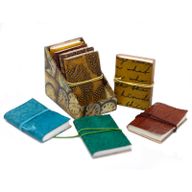 Mini Assorted Leather Notebooks (10x7.5 cm)