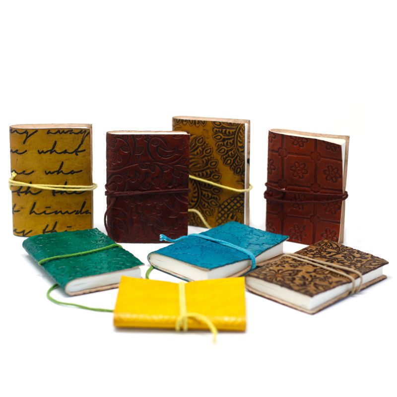 Mini Assorted Leather Notebooks (10x7.5 cm)