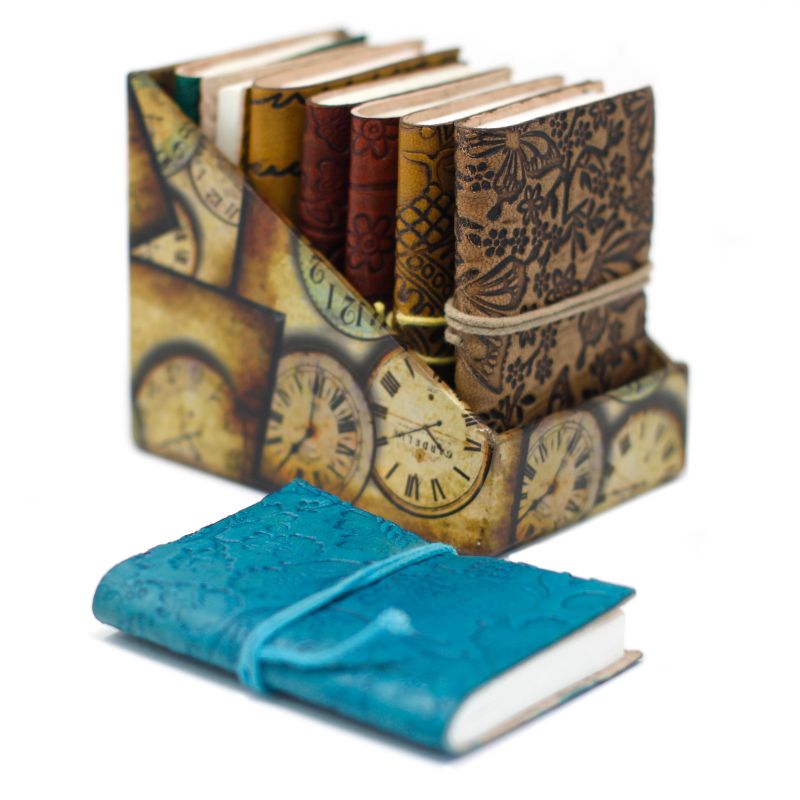 Mini Assorted Leather Notebooks (10x7.5 cm)