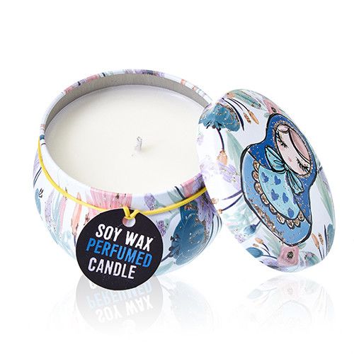 Art Tin Candles - Russian Dolls - Dolly Blue