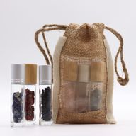 Small Washed Jute Pouch - 10x15cm