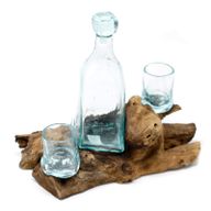 Molten Glass on Wood- Set