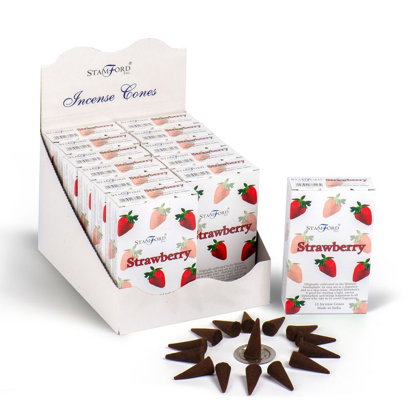 Box of 12 Strawberry cones