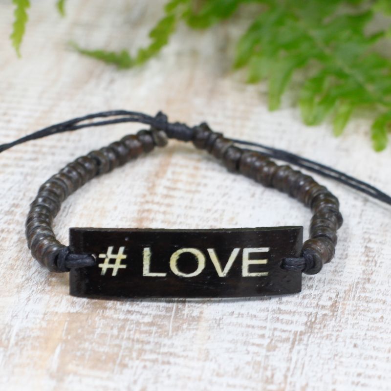 Coco Slogan Bangles - #Love