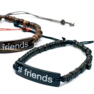 Coco Slogan Bangles - #Friends