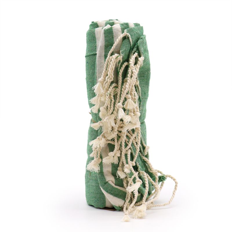 Cotton Pareo Throw - 100x180 cm - Picnick Green