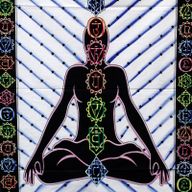 Handbrushed  Cotton Wall Art - Chakra Buddha