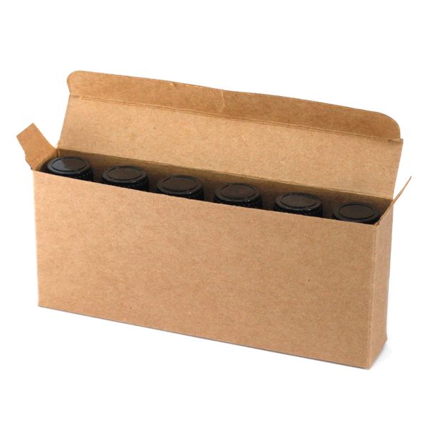 Box for 6 10ml Essential Oil Bottles - Brown