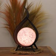 Natural Coconut Lamp - Chocolate Wrapover Twist