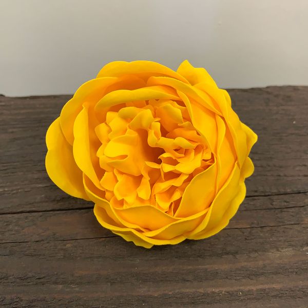 Craft Soap Flower - Ext Large Peony - Yellow
