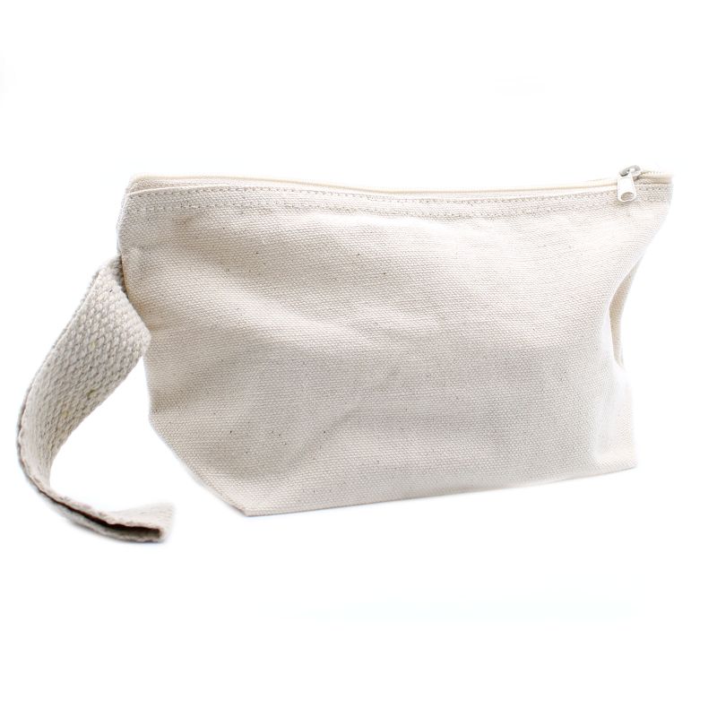 Natural Cotton Toiletry Bag 10 oz - Hand Holder