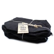 Black Cotton Toiletry Bag 10 oz - Moon Bag