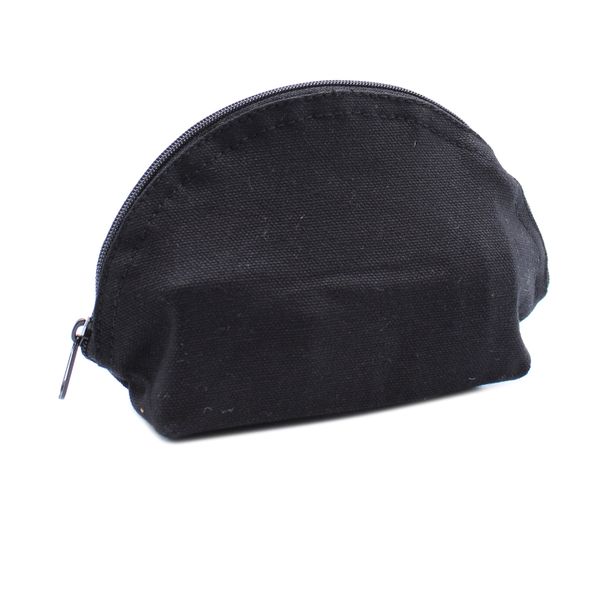 Black Cotton Toiletry Bag 10 oz - Moon Bag