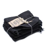 Black Cotton Toiletry Bag 10 oz - Mini Pouch