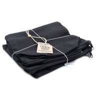 Black Cotton Toiletry Bag 10 oz - Medium Pouch