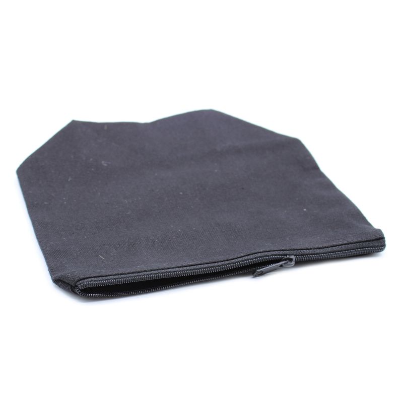 Black Cotton Toiletry Bag 10 oz - Medium Pouch