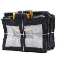 Pure Jute and Cotton Window Gift Bag  - Two Jars 'Black'