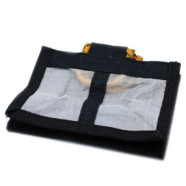 Pure Jute and Cotton Window Gift Bag - Two Jars 'Black'