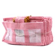 Pure Jute and Cotton Window Gift Bag  - Three Jars 'Rose'