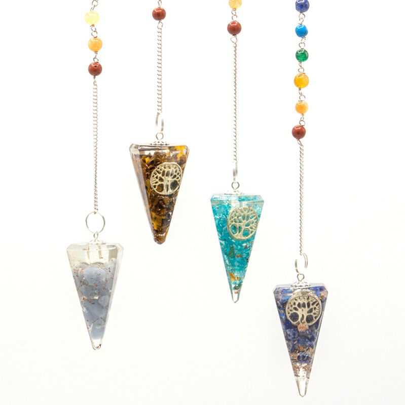 Orgonite Power Chakra Pendulum - Tree of Life (Asst)
