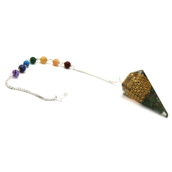 Orgonite Power Chakra Pendulum - Flower of Life (Asst)