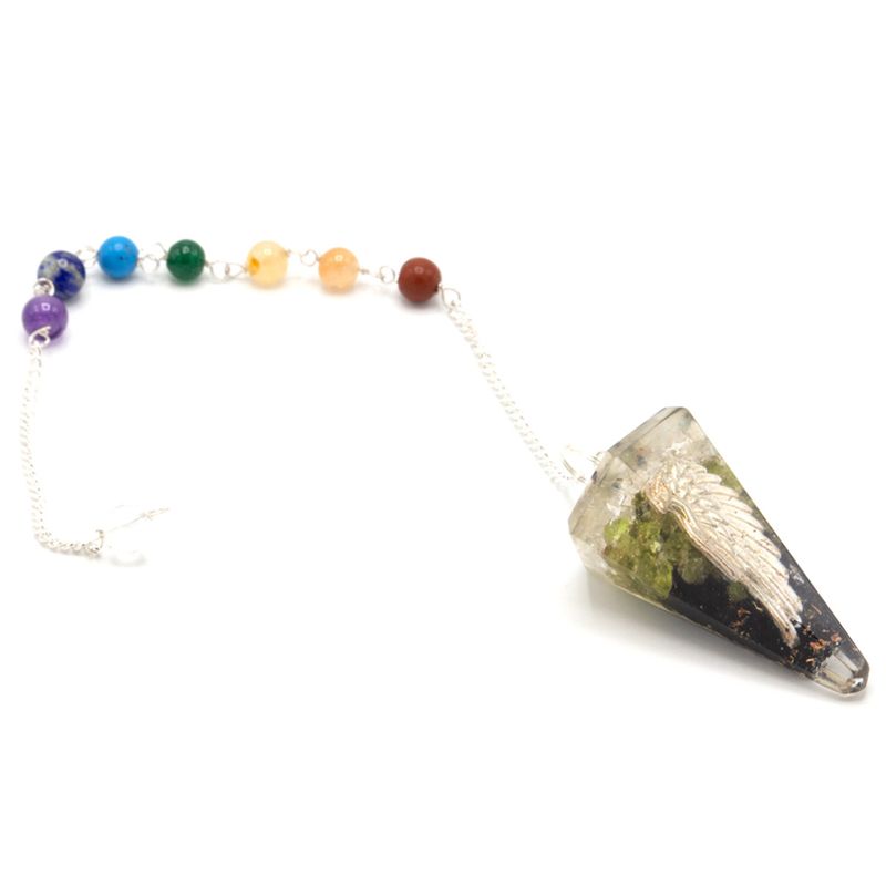 Orgonite Power Chakra Pendulum - Angel Wing (Asst)