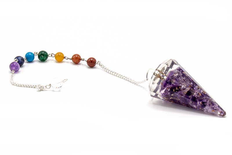 Orgonite Power Chakra Pendulum - Angel Wing (Asst)