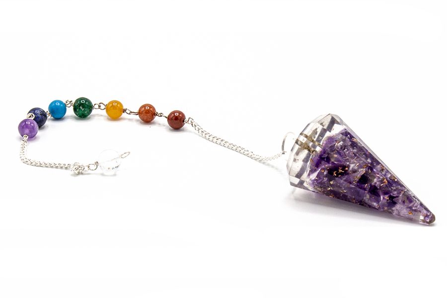 Orgonite Power Chakra Pendulum - Angel Wing (Asst)