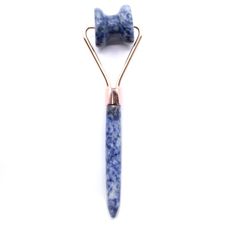 Gemstone Jawline Roller - Sodalite with Pouch