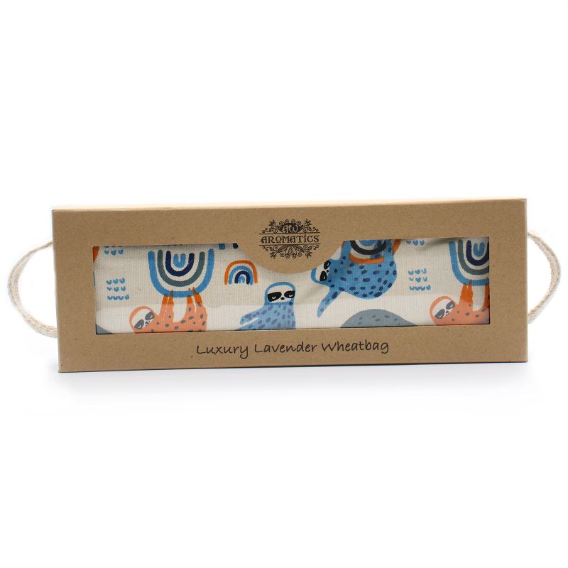 Luxury Lavender  Wheat Bag in Gift Box  - Lazy Sloth