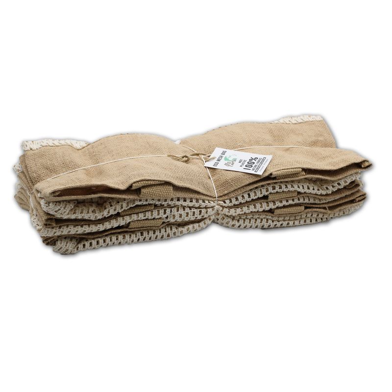 Pure Soft Jute and Cottong Mesh Bag - Rose