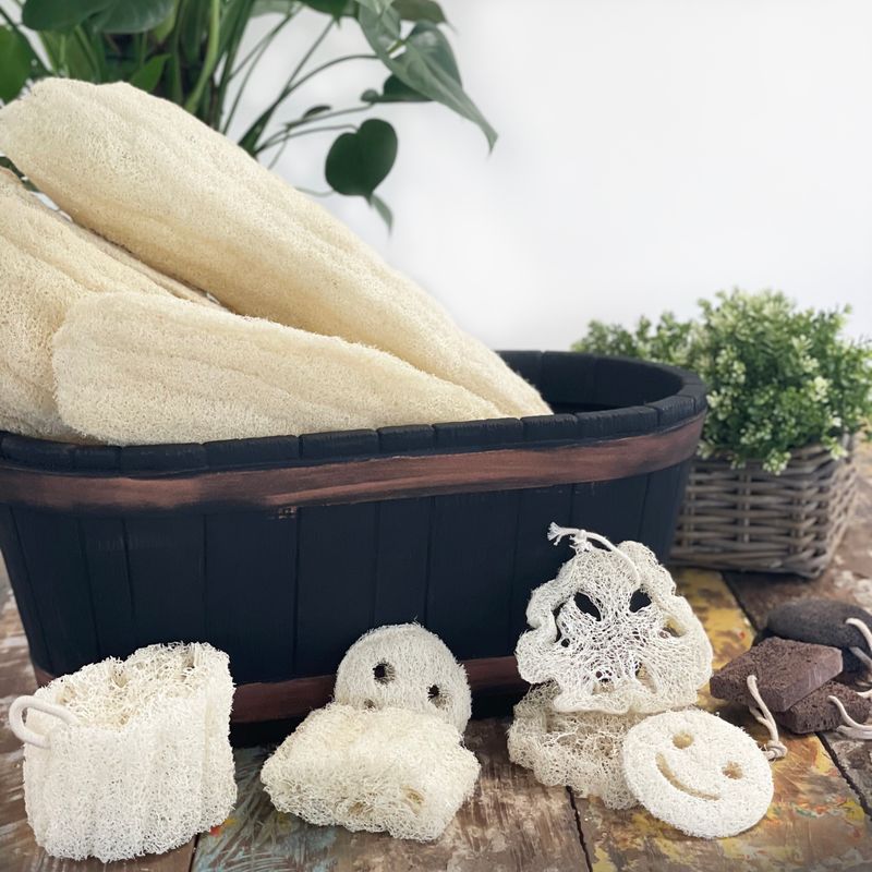 Egyptian Luxury Whole Loofah - Compressed - 50-60cm