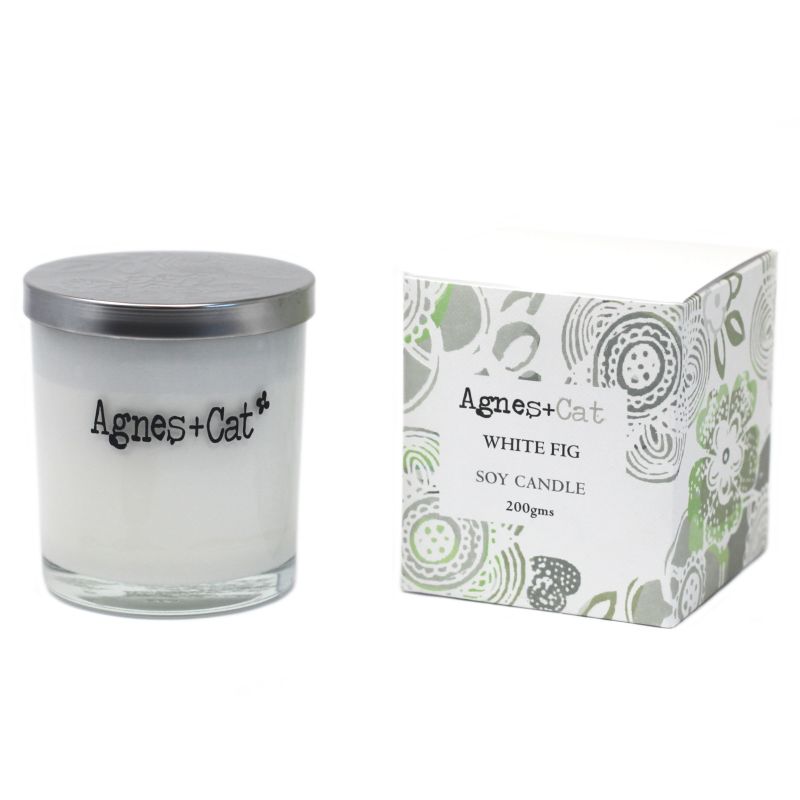 200g Gift Boxed Soy Wax Votive Candle - White Fig