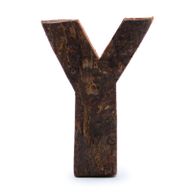 Rustic Bark Letter   - "Y" (12) - Small 7cm